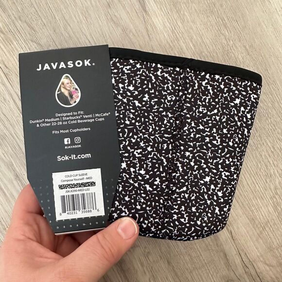 Java Sok Cold Cup Sleeve Compose Yourself Composition Notebook Print Medium NEW - Picture 4 of 8